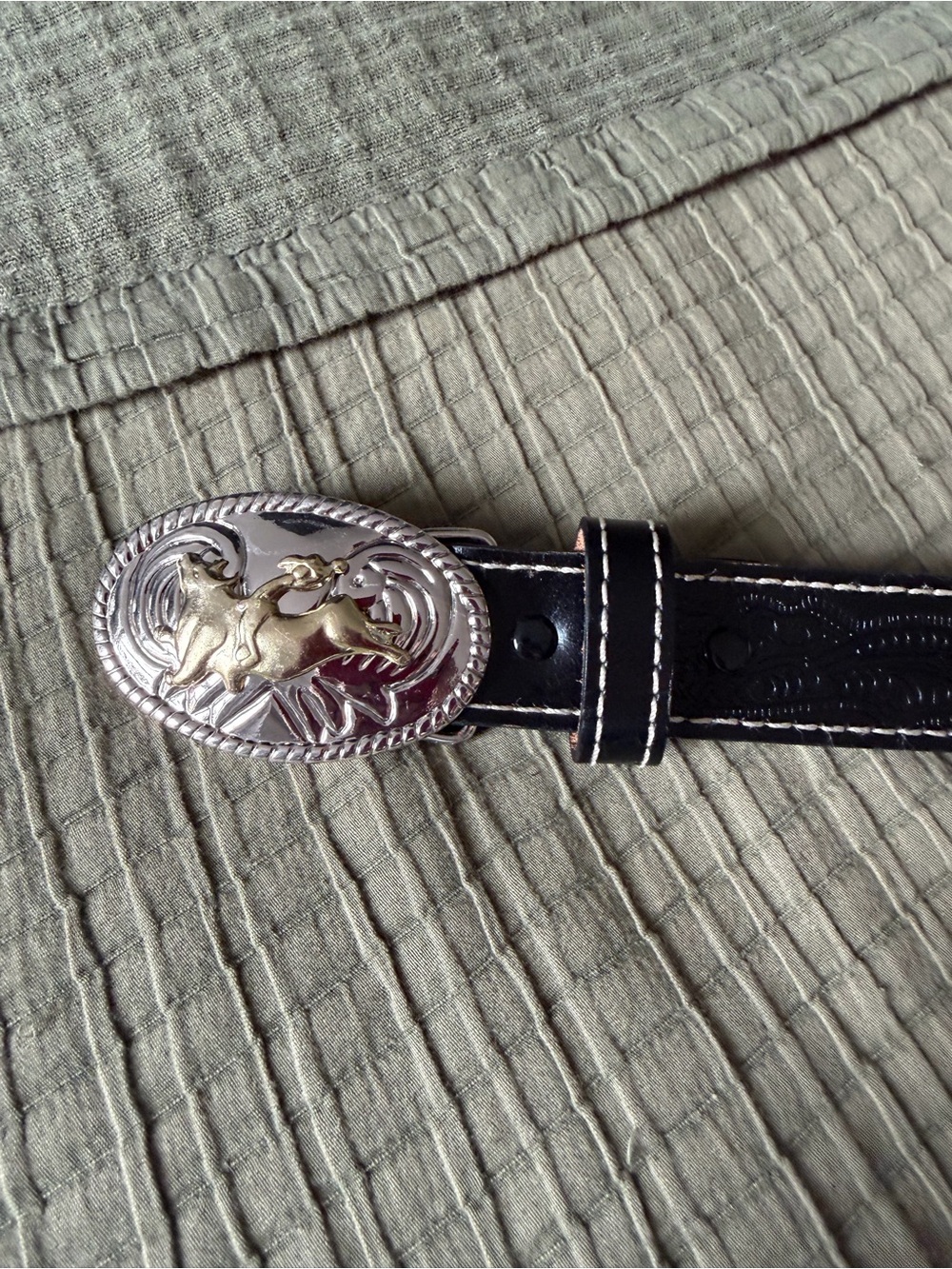 Western genuine leather belt